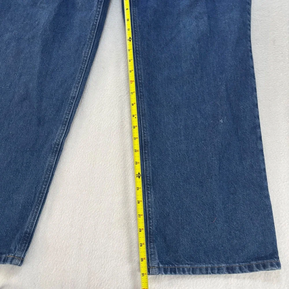 Carhartt Mens Relaxed Fit Straight Leg Jeans Blue Denim 46x32 381-83